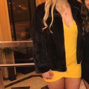 Yellow cross in front dress